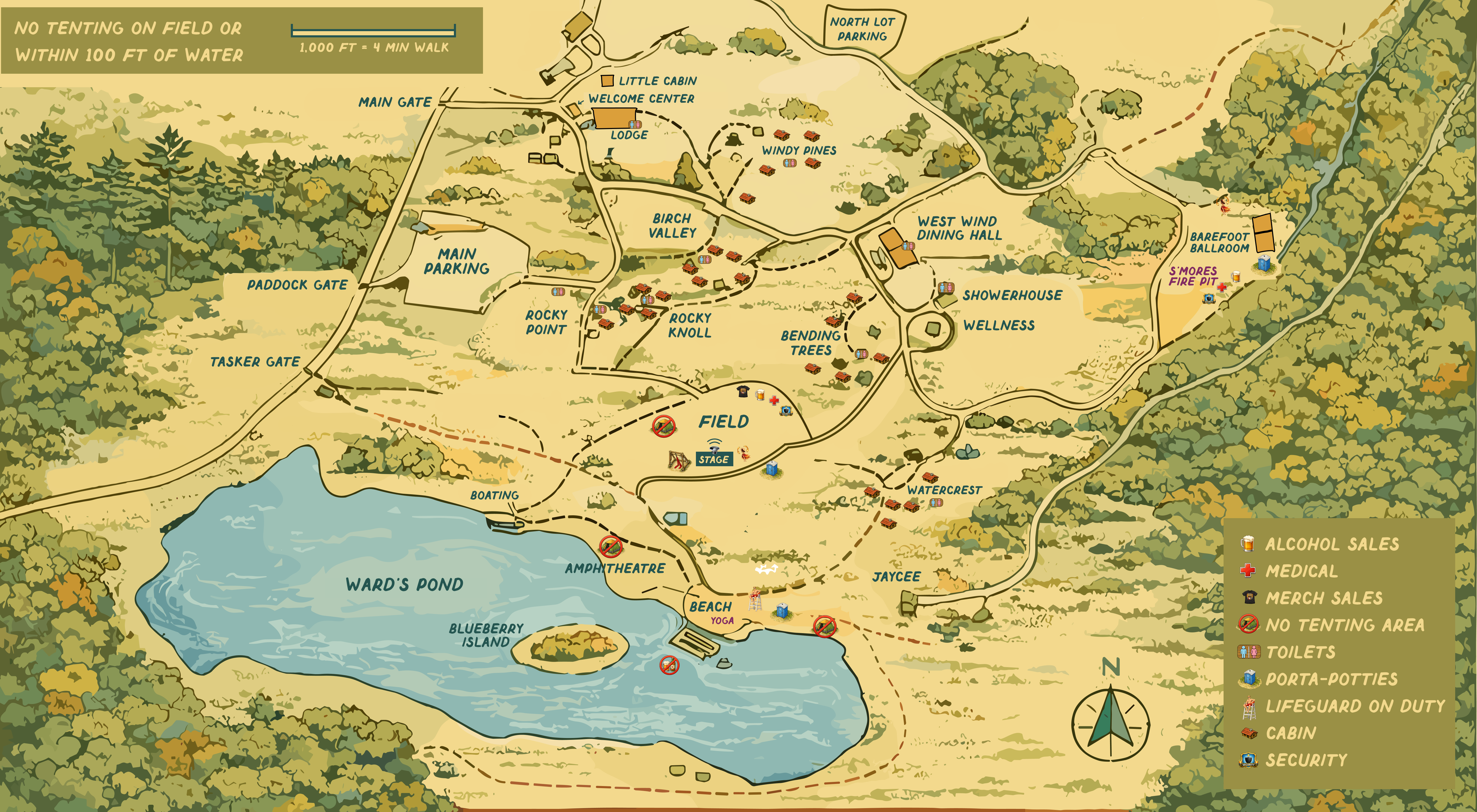 Camp Timber Trails map